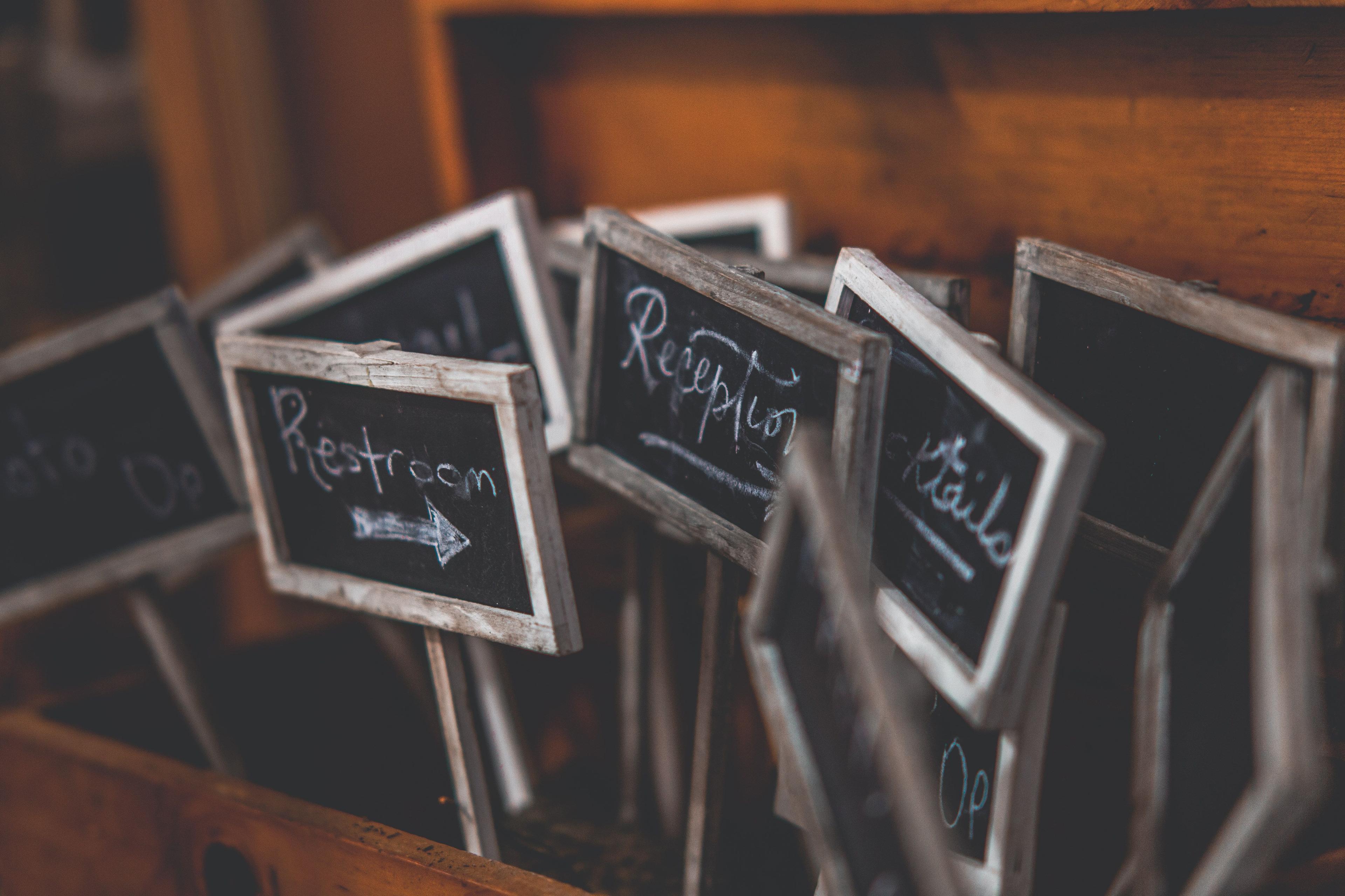 Directions through a hospitality venue
